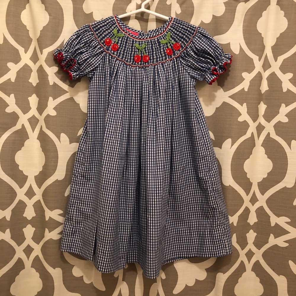 Smocked Cherry Dress • 3T